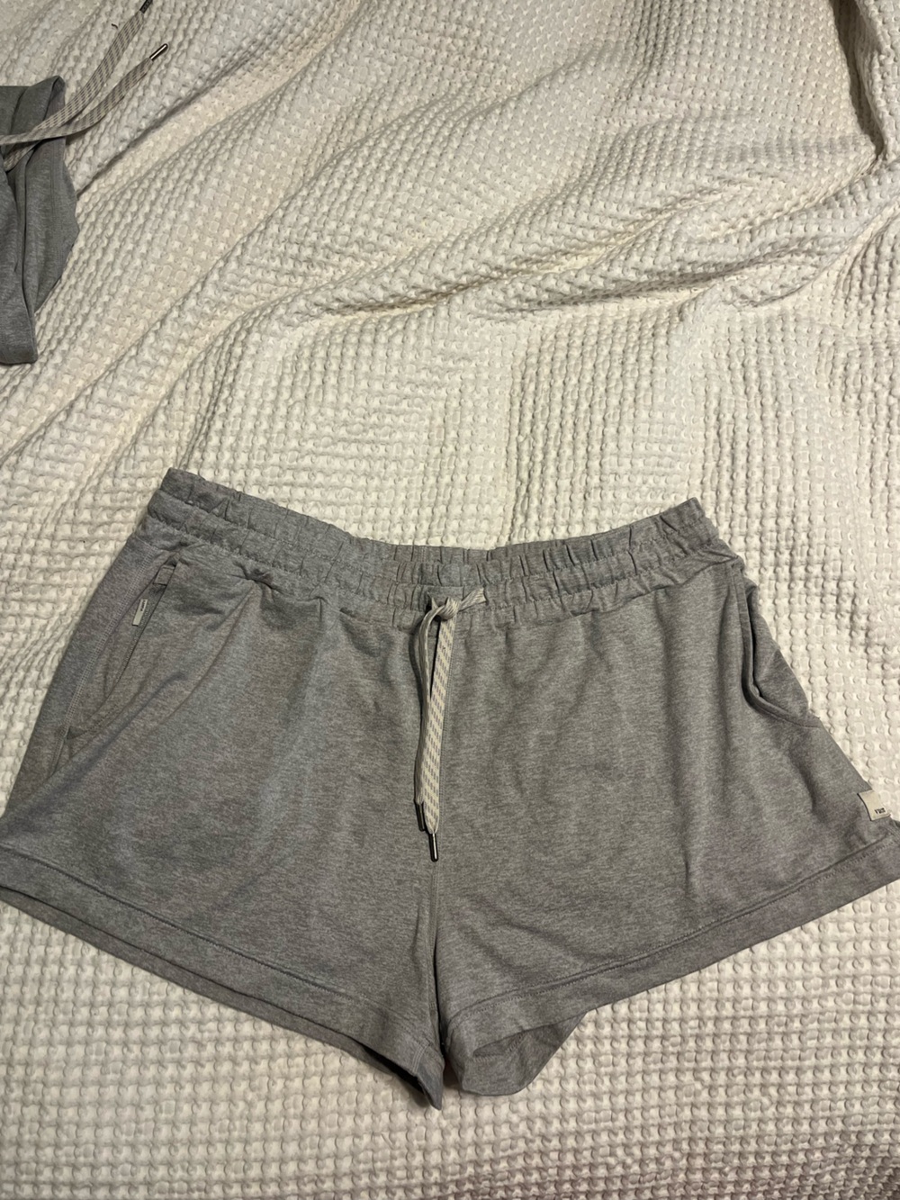 Vuori Heather Gray Athletic Drawstring Shorts